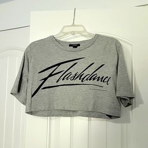 Flashdance crop top shirt size medium from Forever 21